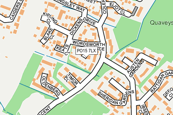 PO15 7LX map - OS OpenMap – Local (Ordnance Survey) PO15 7LX map - OS OpenMap – Local (Ordnance Survey)