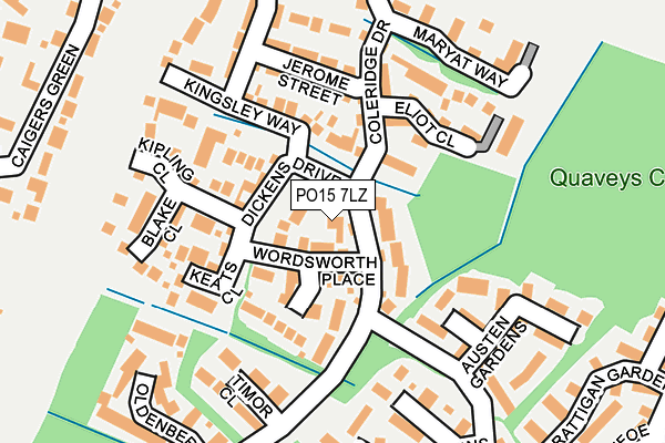 PO15 7LZ map - OS OpenMap – Local (Ordnance Survey) PO15 7LZ map - OS OpenMap – Local (Ordnance Survey)