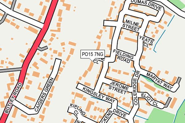 PO15 7NG map - OS OpenMap – Local (Ordnance Survey) PO15 7NG map - OS OpenMap – Local (Ordnance Survey)