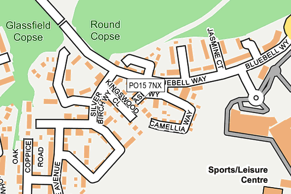 PO15 7NX map - OS OpenMap – Local (Ordnance Survey)