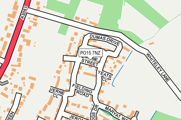 PO15 7NZ map - OS OpenMap – Local (Ordnance Survey) PO15 7NZ map - OS OpenMap – Local (Ordnance Survey)