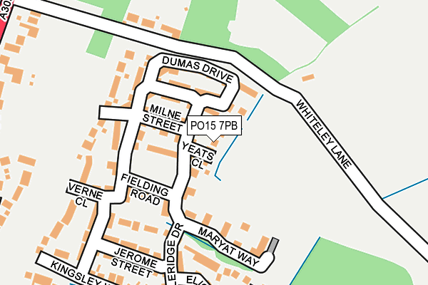 PO15 7PB map - OS OpenMap – Local (Ordnance Survey) PO15 7PB map - OS OpenMap – Local (Ordnance Survey)