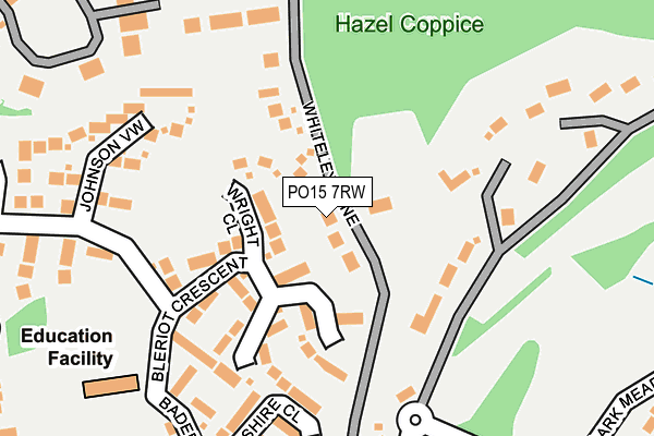 PO15 7RW map - OS OpenMap – Local (Ordnance Survey) PO15 7RW map - OS OpenMap – Local (Ordnance Survey)