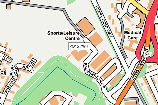 PO15 7WR map - OS OpenMap – Local (Ordnance Survey) PO15 7WR map - OS OpenMap – Local (Ordnance Survey)