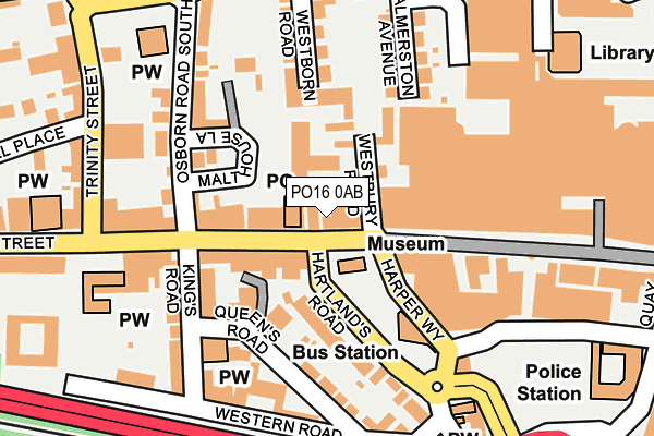 PO16 0AB map - OS OpenMap – Local (Ordnance Survey) PO16 0AB map - OS OpenMap – Local (Ordnance Survey)