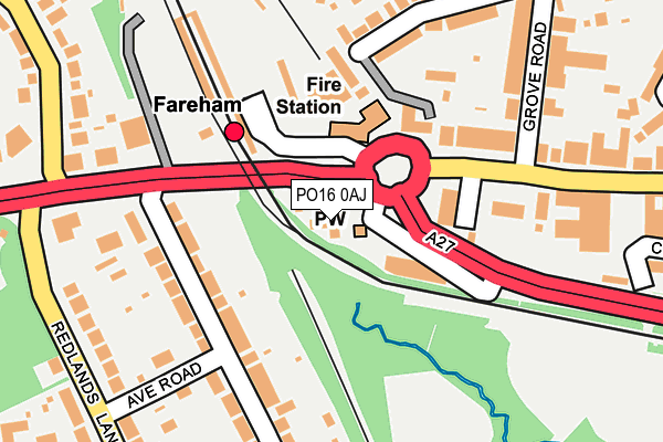 PO16 0AJ map - OS OpenMap – Local (Ordnance Survey) PO16 0AJ map - OS OpenMap – Local (Ordnance Survey)