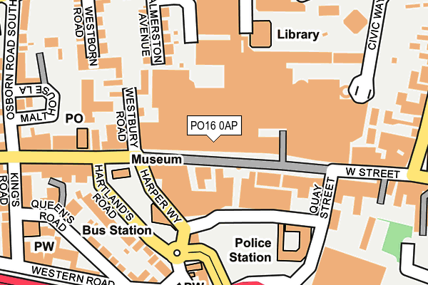 PO16 0AP map - OS OpenMap – Local (Ordnance Survey) PO16 0AP map - OS OpenMap – Local (Ordnance Survey)