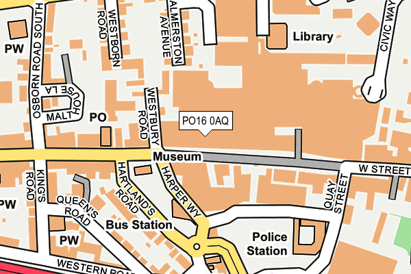 PO16 0AQ map - OS OpenMap – Local (Ordnance Survey) PO16 0AQ map - OS OpenMap – Local (Ordnance Survey)