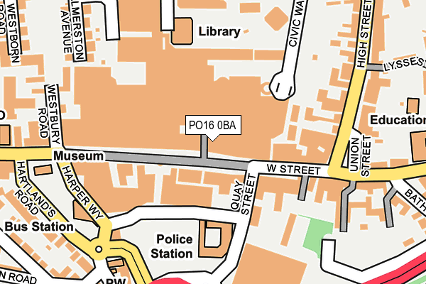 PO16 0BA map - OS OpenMap – Local (Ordnance Survey) PO16 0BA map - OS OpenMap – Local (Ordnance Survey)