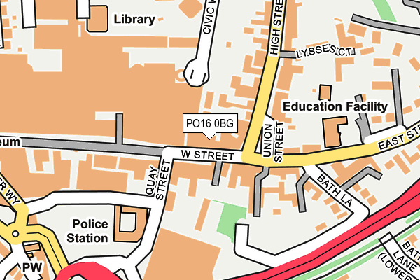 PO16 0BG map - OS OpenMap – Local (Ordnance Survey) PO16 0BG map - OS OpenMap – Local (Ordnance Survey)