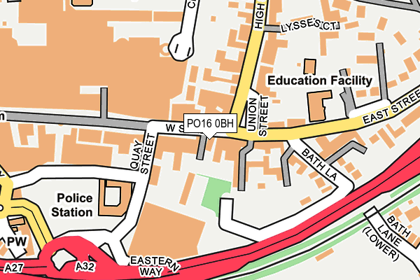 PO16 0BH map - OS OpenMap – Local (Ordnance Survey) PO16 0BH map - OS OpenMap – Local (Ordnance Survey)