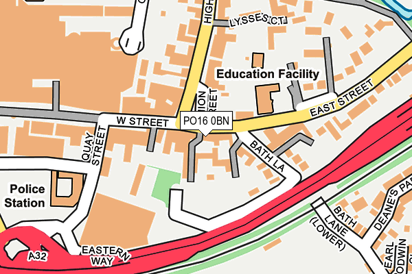 PO16 0BN map - OS OpenMap – Local (Ordnance Survey) PO16 0BN map - OS OpenMap – Local (Ordnance Survey)