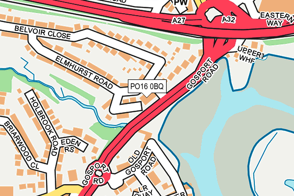 PO16 0BQ map - OS OpenMap – Local (Ordnance Survey) PO16 0BQ map - OS OpenMap – Local (Ordnance Survey)