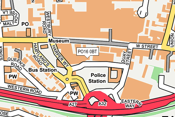PO16 0BT map - OS OpenMap – Local (Ordnance Survey) PO16 0BT map - OS OpenMap – Local (Ordnance Survey)
