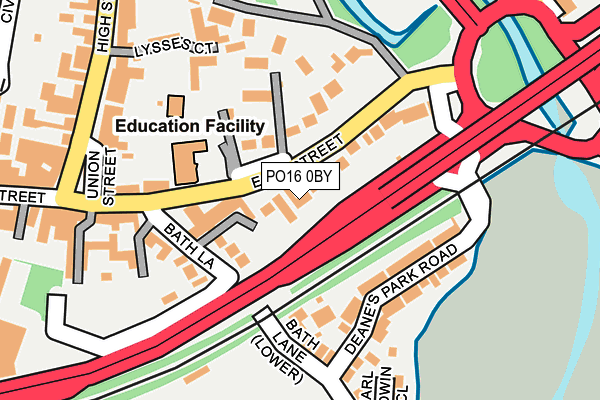 PO16 0BY map - OS OpenMap – Local (Ordnance Survey) PO16 0BY map - OS OpenMap – Local (Ordnance Survey)