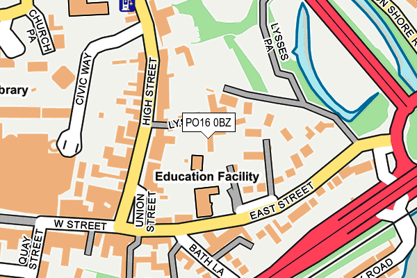 PO16 0BZ map - OS OpenMap – Local (Ordnance Survey) PO16 0BZ map - OS OpenMap – Local (Ordnance Survey)