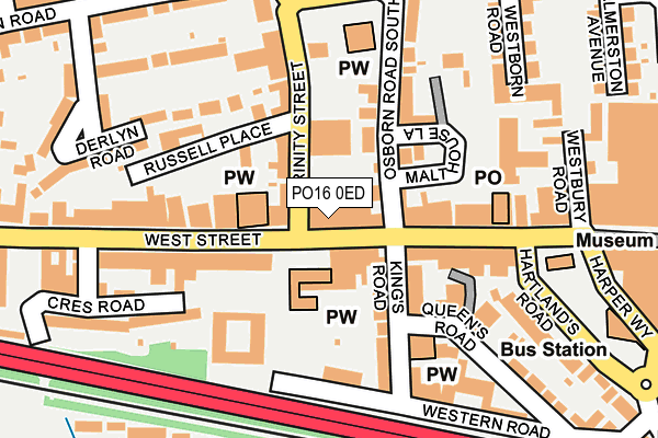 PO16 0ED map - OS OpenMap – Local (Ordnance Survey) PO16 0ED map - OS OpenMap – Local (Ordnance Survey)