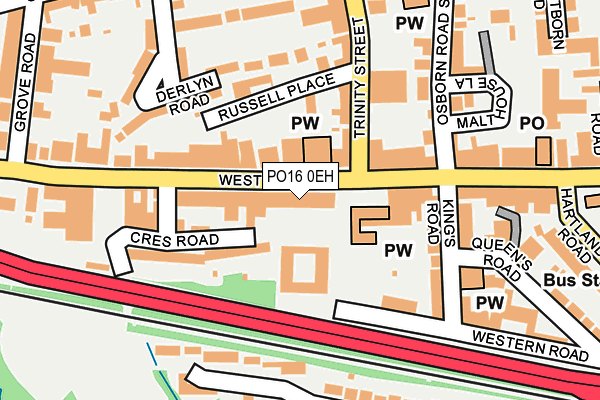 PO16 0EH map - OS OpenMap – Local (Ordnance Survey) PO16 0EH map - OS OpenMap – Local (Ordnance Survey)