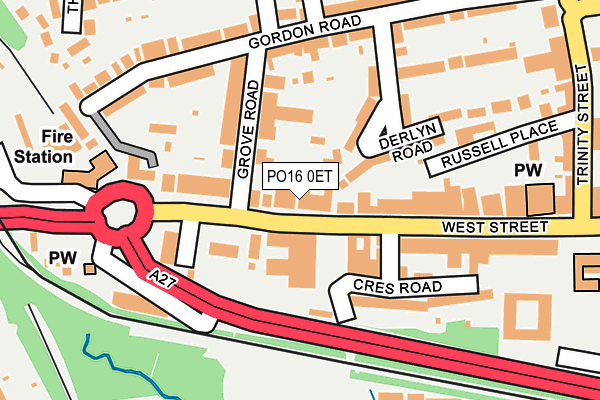 PO16 0ET map - OS OpenMap – Local (Ordnance Survey) PO16 0ET map - OS OpenMap – Local (Ordnance Survey)