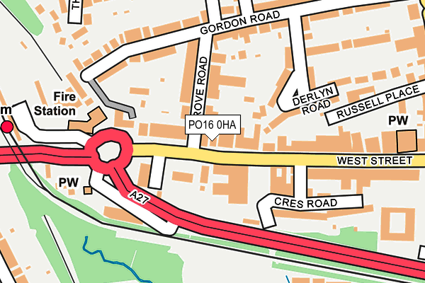 PO16 0HA map - OS OpenMap – Local (Ordnance Survey) PO16 0HA map - OS OpenMap – Local (Ordnance Survey)