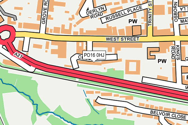 PO16 0HJ map - OS OpenMap – Local (Ordnance Survey) PO16 0HJ map - OS OpenMap – Local (Ordnance Survey)
