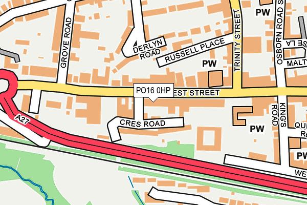 PO16 0HP map - OS OpenMap – Local (Ordnance Survey) PO16 0HP map - OS OpenMap – Local (Ordnance Survey)