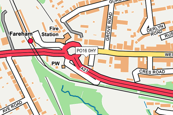 PO16 0HY map - OS OpenMap – Local (Ordnance Survey) PO16 0HY map - OS OpenMap – Local (Ordnance Survey)