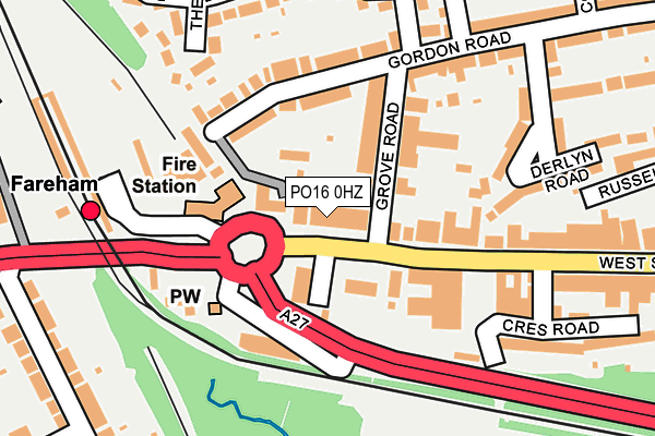 PO16 0HZ map - OS OpenMap – Local (Ordnance Survey) PO16 0HZ map - OS OpenMap – Local (Ordnance Survey)