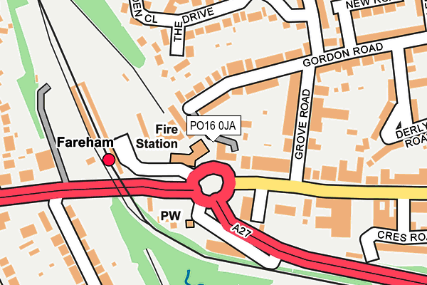 PO16 0JA map - OS OpenMap – Local (Ordnance Survey) PO16 0JA map - OS OpenMap – Local (Ordnance Survey)