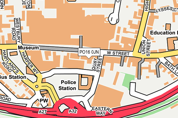 PO16 0JN map - OS OpenMap – Local (Ordnance Survey) PO16 0JN map - OS OpenMap – Local (Ordnance Survey)