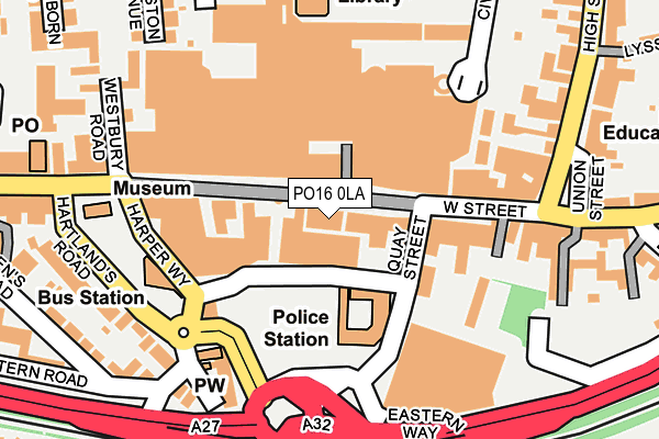 PO16 0LA map - OS OpenMap – Local (Ordnance Survey) PO16 0LA map - OS OpenMap – Local (Ordnance Survey)
