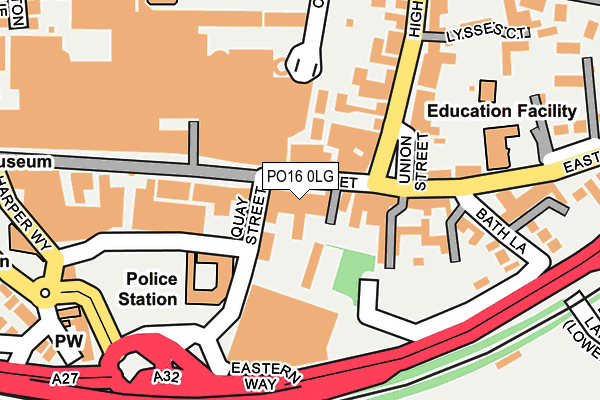 PO16 0LG map - OS OpenMap – Local (Ordnance Survey) PO16 0LG map - OS OpenMap – Local (Ordnance Survey)