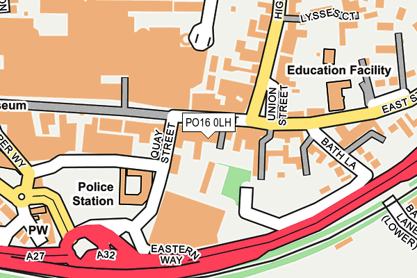 PO16 0LH map - OS OpenMap – Local (Ordnance Survey) PO16 0LH map - OS OpenMap – Local (Ordnance Survey)