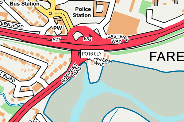PO16 0LY map - OS OpenMap – Local (Ordnance Survey) PO16 0LY map - OS OpenMap – Local (Ordnance Survey)