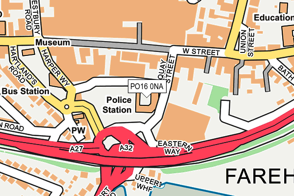 PO16 0NA map - OS OpenMap – Local (Ordnance Survey) PO16 0NA map - OS OpenMap – Local (Ordnance Survey)