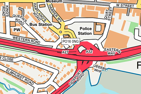 PO16 0NG map - OS OpenMap – Local (Ordnance Survey) PO16 0NG map - OS OpenMap – Local (Ordnance Survey)