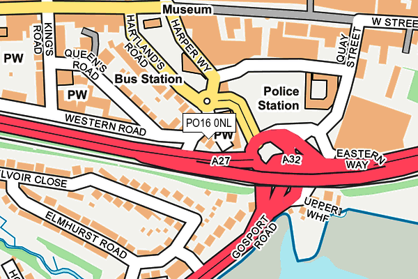 PO16 0NL map - OS OpenMap – Local (Ordnance Survey) PO16 0NL map - OS OpenMap – Local (Ordnance Survey)