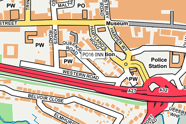 PO16 0NN map - OS OpenMap – Local (Ordnance Survey) PO16 0NN map - OS OpenMap – Local (Ordnance Survey)