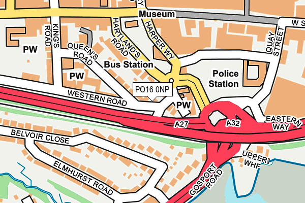 PO16 0NP map - OS OpenMap – Local (Ordnance Survey) PO16 0NP map - OS OpenMap – Local (Ordnance Survey)