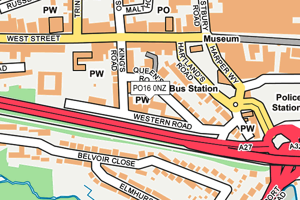 PO16 0NZ map - OS OpenMap – Local (Ordnance Survey) PO16 0NZ map - OS OpenMap – Local (Ordnance Survey)