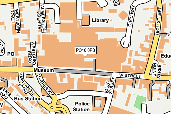PO16 0PB map - OS OpenMap – Local (Ordnance Survey) PO16 0PB map - OS OpenMap – Local (Ordnance Survey)