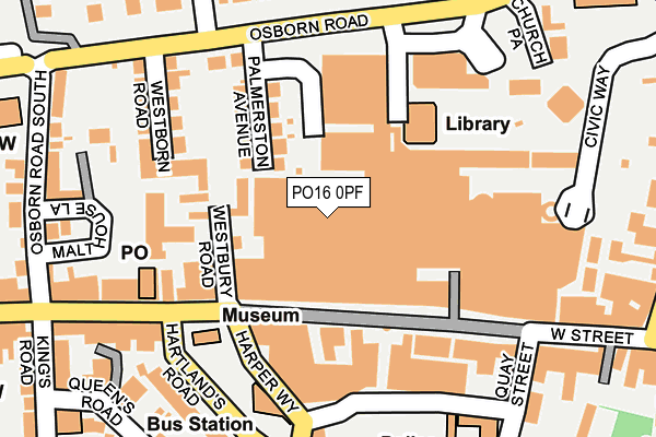 PO16 0PF map - OS OpenMap – Local (Ordnance Survey) PO16 0PF map - OS OpenMap – Local (Ordnance Survey)