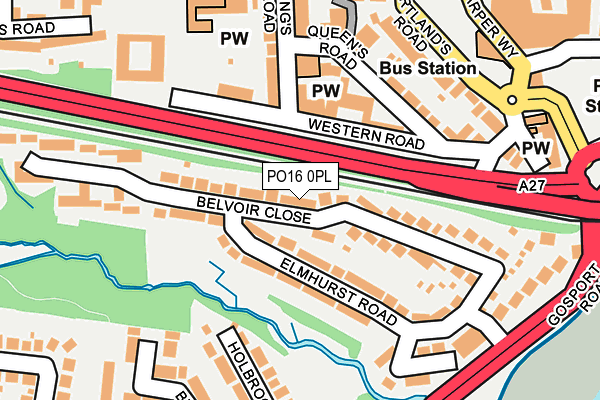 PO16 0PL map - OS OpenMap – Local (Ordnance Survey) PO16 0PL map - OS OpenMap – Local (Ordnance Survey)