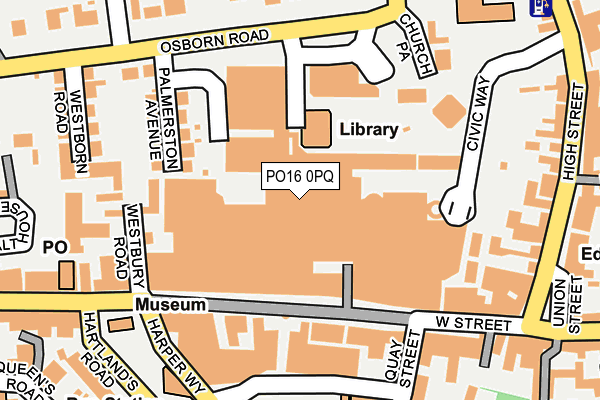 PO16 0PQ map - OS OpenMap – Local (Ordnance Survey) PO16 0PQ map - OS OpenMap – Local (Ordnance Survey)