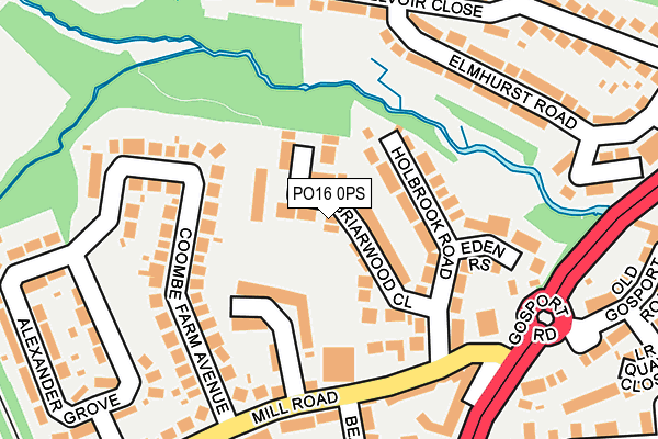 PO16 0PS map - OS OpenMap – Local (Ordnance Survey) PO16 0PS map - OS OpenMap – Local (Ordnance Survey)