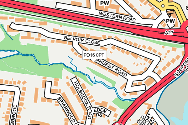 PO16 0PT map - OS OpenMap – Local (Ordnance Survey) PO16 0PT map - OS OpenMap – Local (Ordnance Survey)