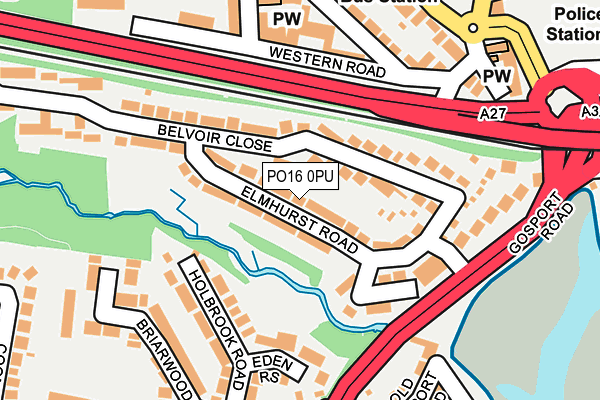 PO16 0PU map - OS OpenMap – Local (Ordnance Survey) PO16 0PU map - OS OpenMap – Local (Ordnance Survey)