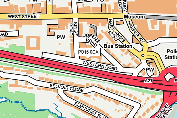 PO16 0QA map - OS OpenMap – Local (Ordnance Survey) PO16 0QA map - OS OpenMap – Local (Ordnance Survey)
