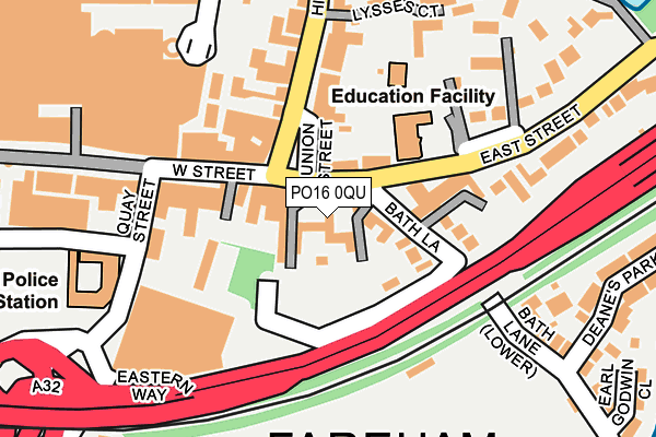 PO16 0QU map - OS OpenMap – Local (Ordnance Survey) PO16 0QU map - OS OpenMap – Local (Ordnance Survey)
