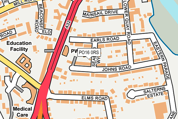 PO16 0RS map - OS OpenMap – Local (Ordnance Survey) PO16 0RS map - OS OpenMap – Local (Ordnance Survey)